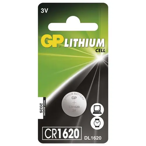 CR1620 GP Lithium button cell 3V (1pc)