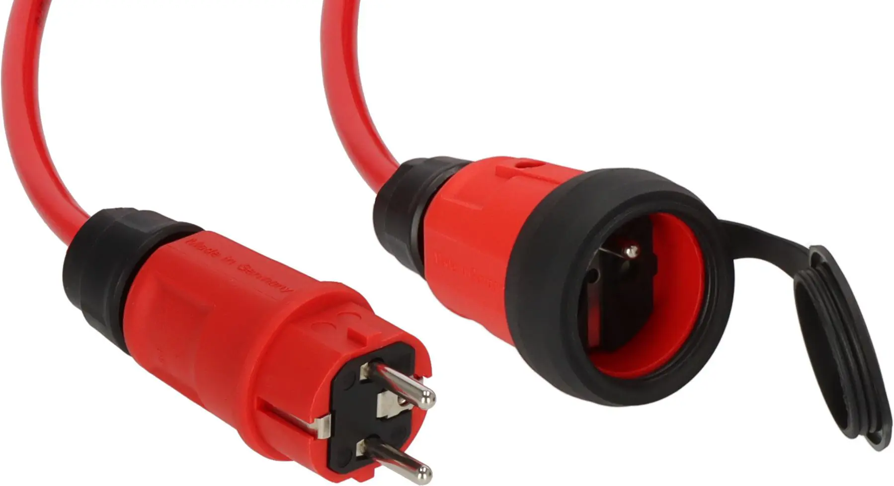 Professional Verlängerungskabel 25 Meter rot 3 x 1,5 mm² PUR Kabel IP44 FR