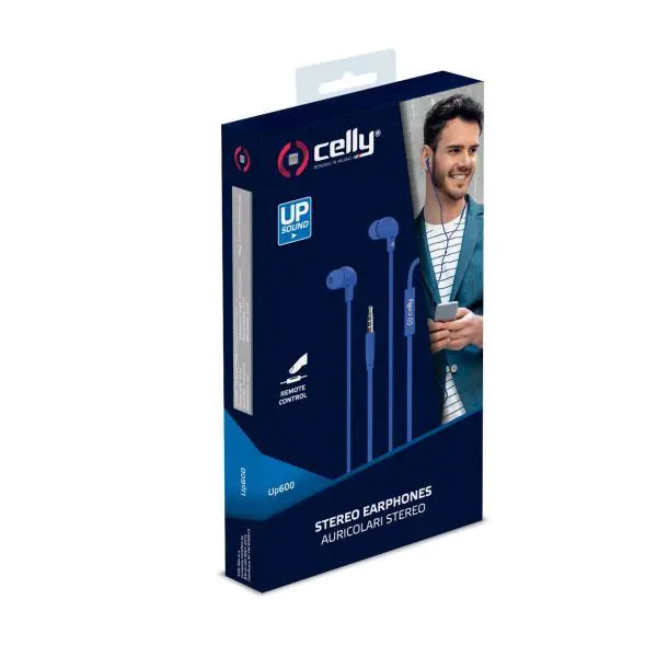 Stereo Oordopjes Platte Kabel Blauw