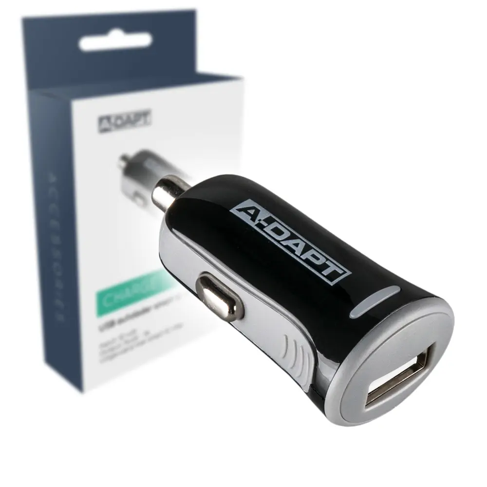 Car charger 1xUSB Smart IC 2.4A black