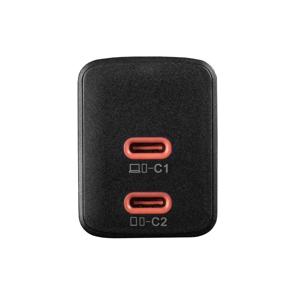 Home charger 45W 2x USB-C PD black