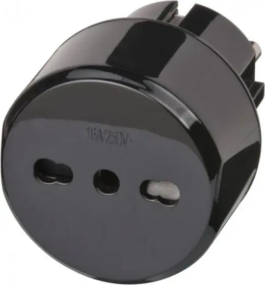 Travel plug Italy -> NL grounded