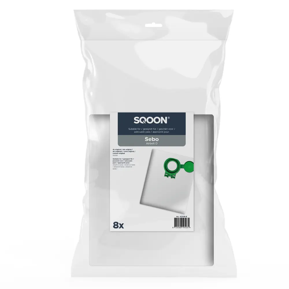 Bolsas para aspiradoras SQOON adecuadas para SEBO Airbelt D