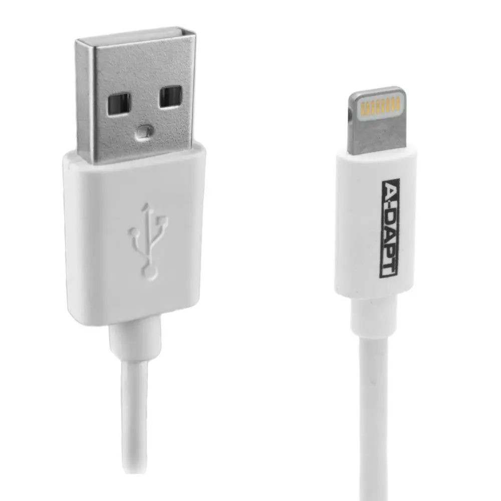 Cable de datos y carga USB-A > Apple Lightning MFI 2m blanco