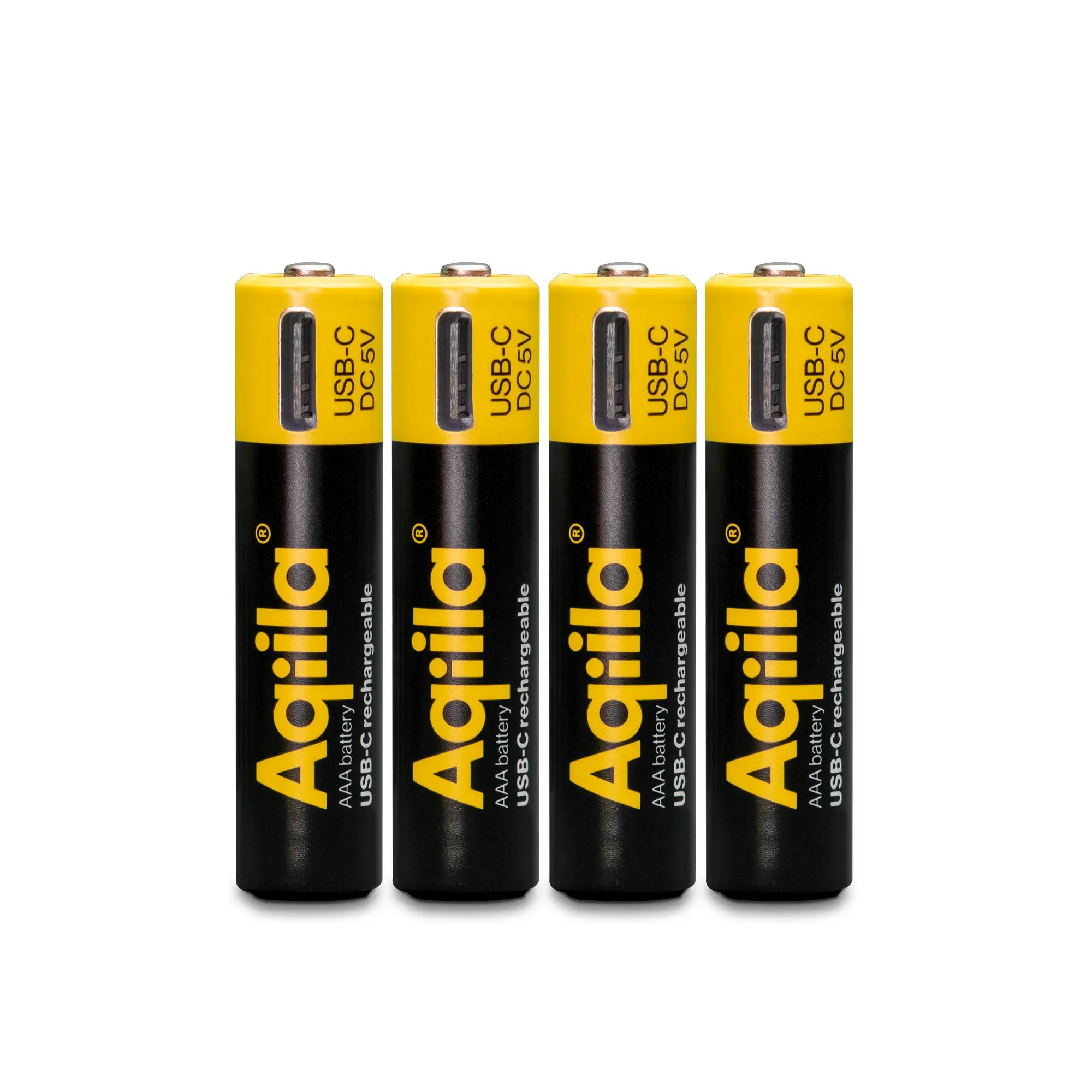 Aqiila AAA Rechargeable Battery Aqiila USB-C 600 mAh Li-Ion 1.5V, 4-pack