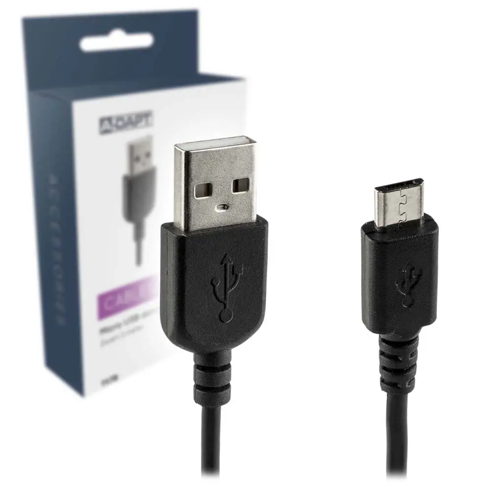 Câble de données et de charge Micro USB 2m noir