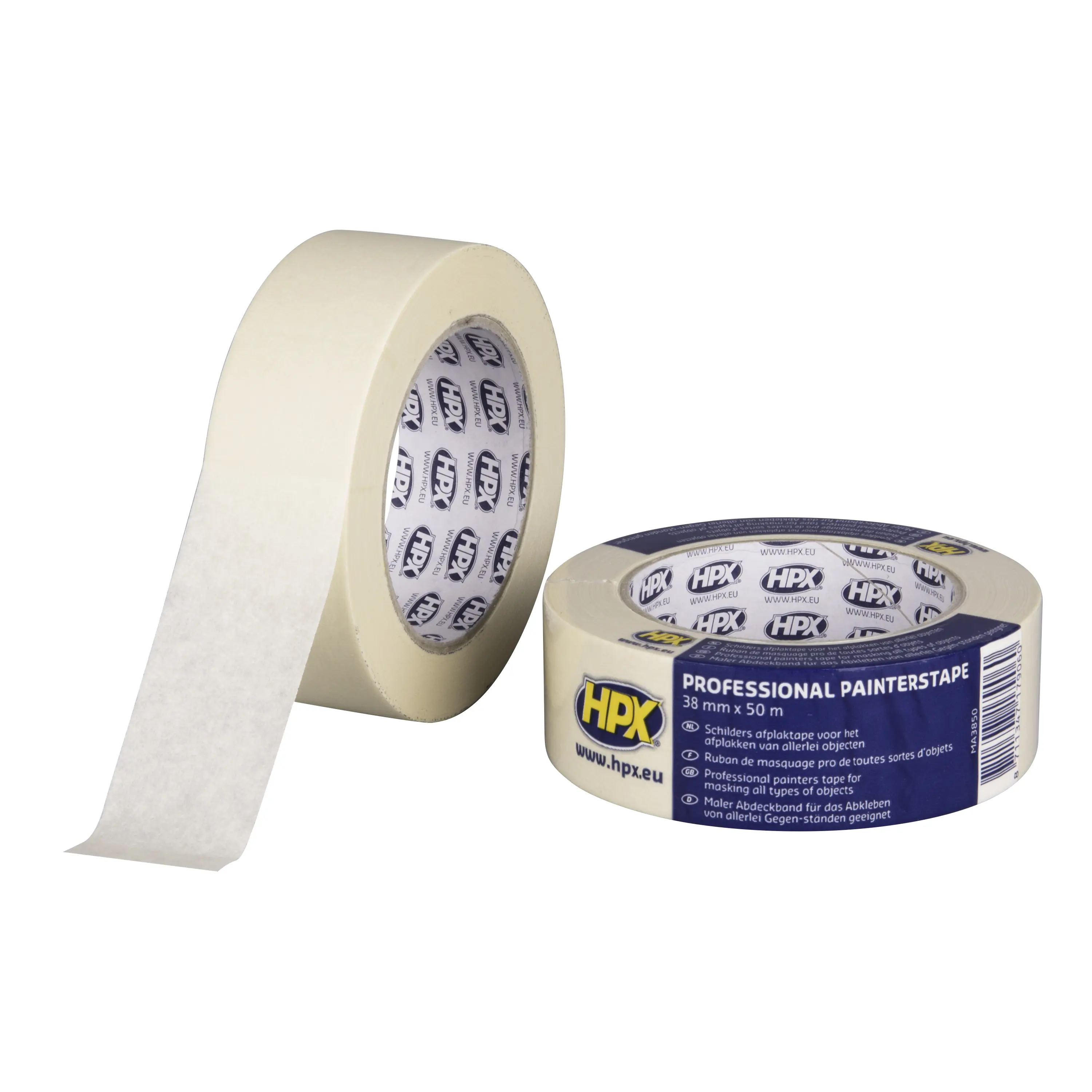 Afneembare tape 60 graden wit 38 mm x 50m