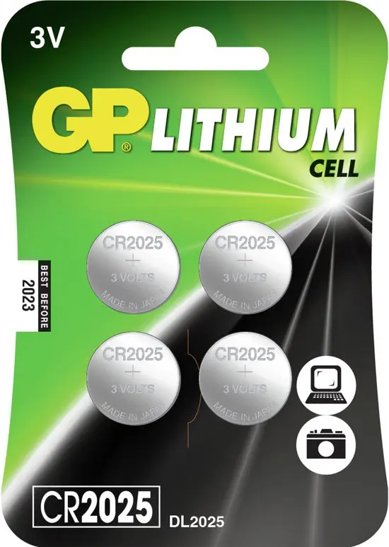 CR2025 GP Lithium button cell 3V (4pcs)