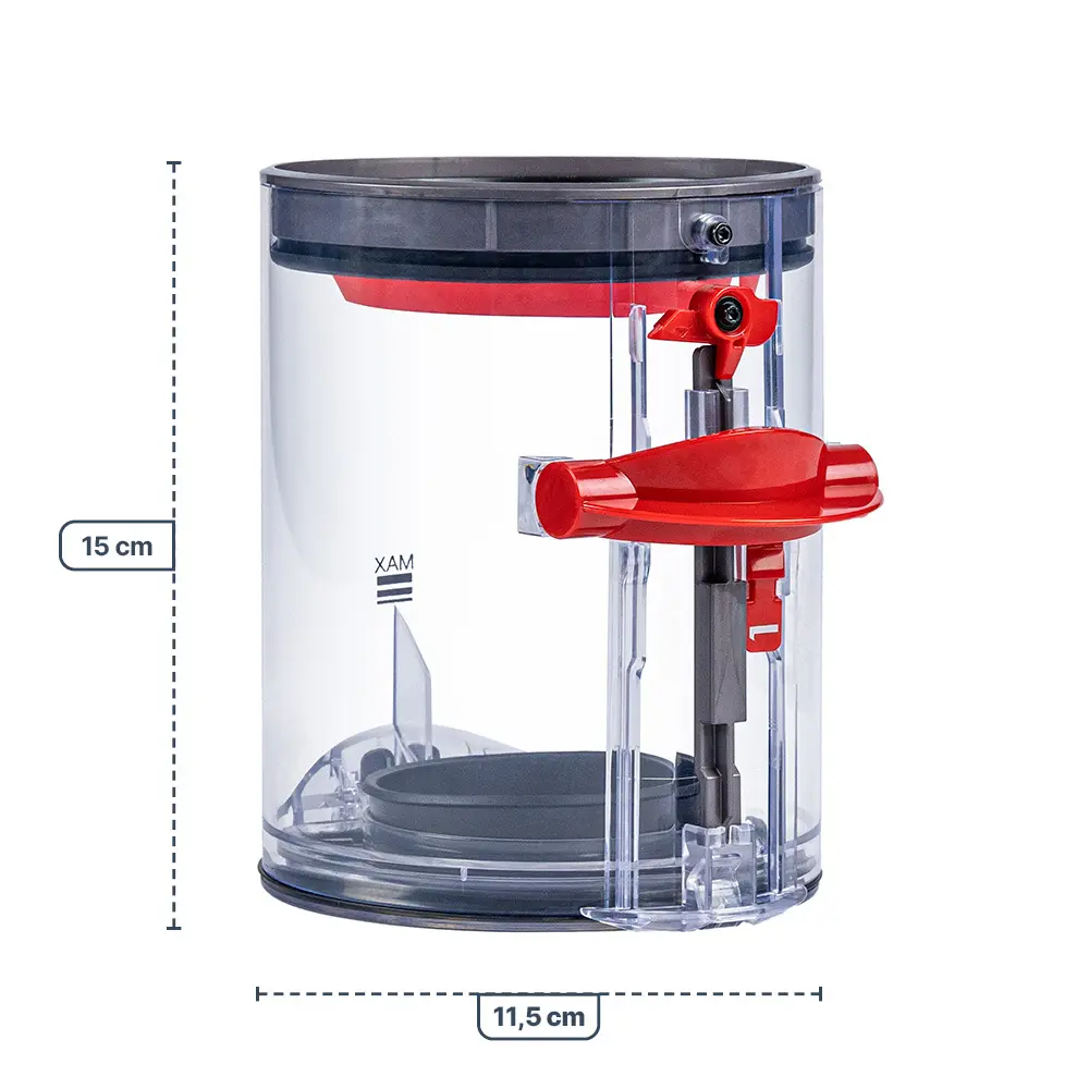 SQOON Dust container suitable for Dyson V10 (SV12) small 145mm.