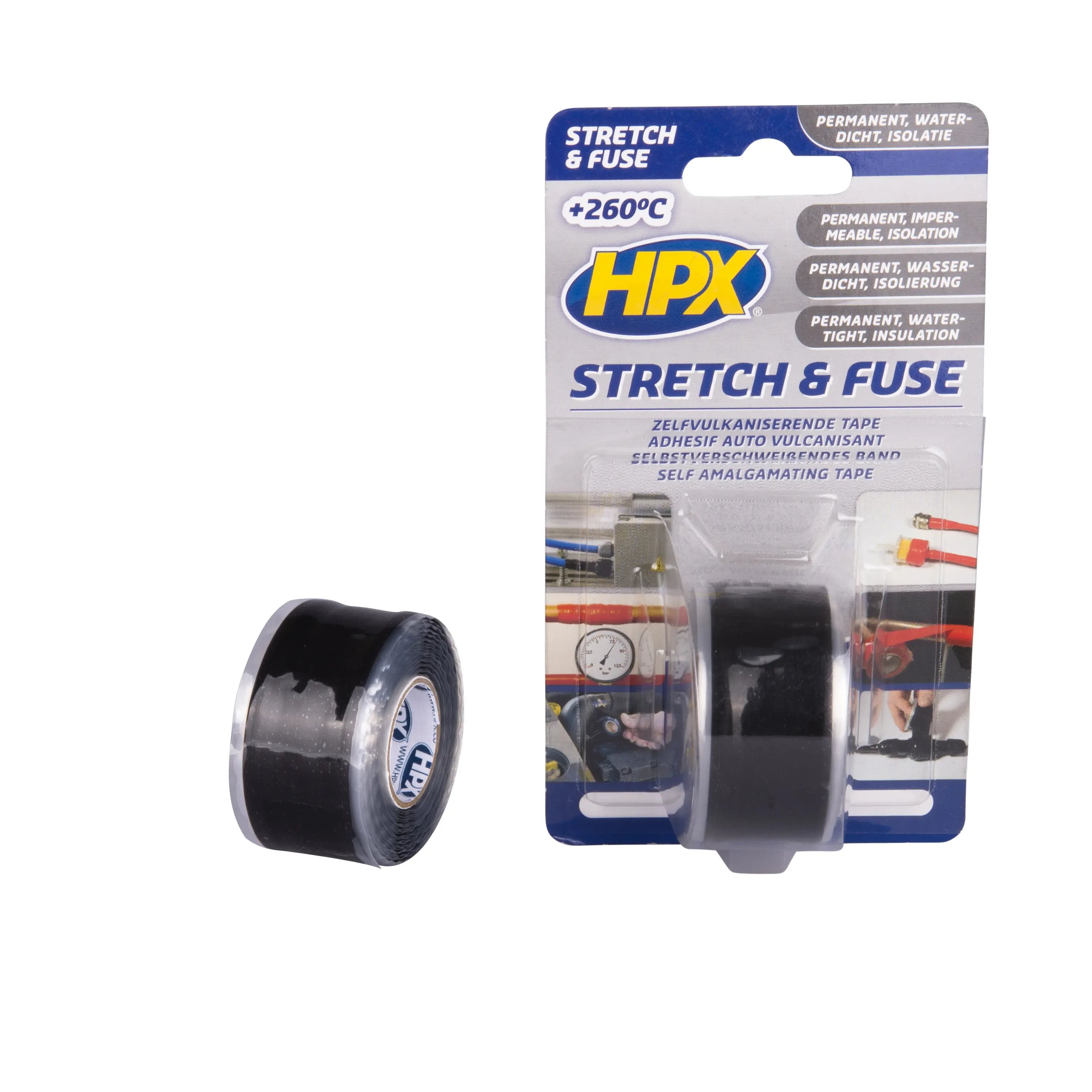 Stretch & Fuse self vulcanizing tape - black 25mm x 3m